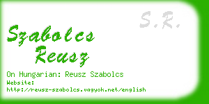 szabolcs reusz business card